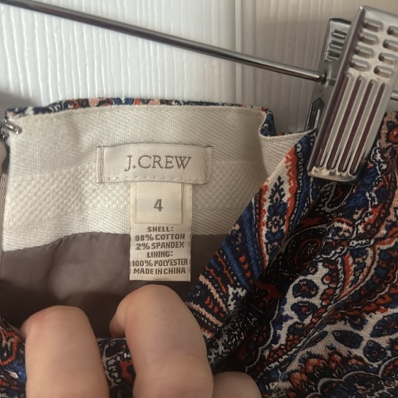 J. Crew Multicolor Paisley Pencil Skirt size 4 runs large - Picture 2 of 3
